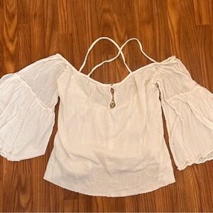 Jen's Pirate Booty Cream Off-Shoulder Blouse